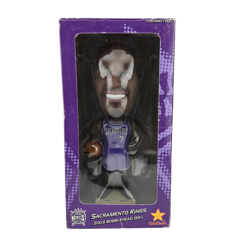 Sacramento Kings 2003 Keon Clark Bobblehead Doll Carl's Jr NBA Purple Jersey #7‎